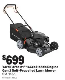 Mitre 10 Yard Force 21" 166cc Honda Engine Gen 2 Self-Propelled Lawn Mower offer