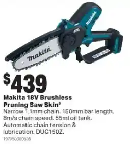 Mitre 10 Makita 18V Brushless Pruning Saw Skin' offer