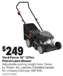 Mitre 10 Yard Force 16" 127cc Petrol Lawn Mower offer
