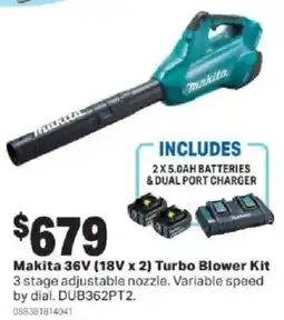 Mitre 10 Makita 36V (18V x 2) Turbo Blower Kit offer