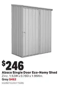 Mitre 10 Absco Single Door Eco-Nomy Shed offer