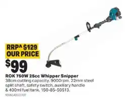 Mitre 10 ROK 750W 25cc Whipper Snipper offer
