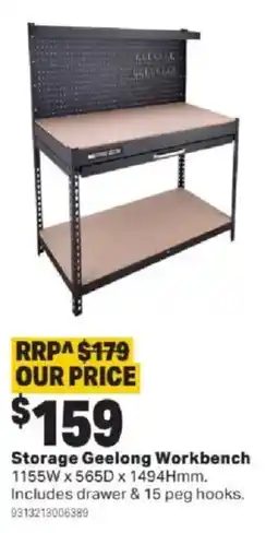 Mitre 10 Storage Geelong Workbench offer