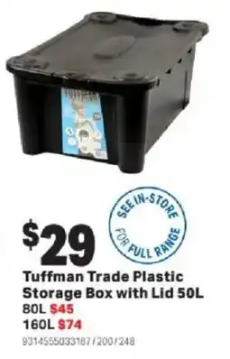 Mitre 10 Tuffman Trade Plastic Storage Box with Lid offer