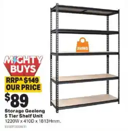 Mitre 10 Storage Geelong 5 Tier Shelf Unit offer