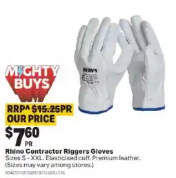 Mitre 10 Rhino Contractor Riggers Gloves offer