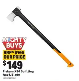 Mitre 10 Fiskars X36 Splitting Axe L Blade offer