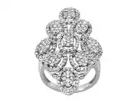 Bevilles Jewellery 9ct White Gold 1.50ct Diamond Multi Halo Ring - Q offer
