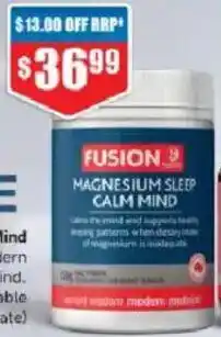 Chemist Warehouse Fusion Magnesium Sleep Calm Mind Powder offer
