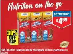 Chemist Warehouse SUSTAGEN Ready to Drink Multipack Dutch Chocolate offer