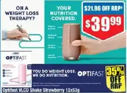 Chemist Warehouse Optifast VLCD Shake Strawberry offer