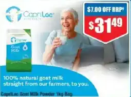 Chemist Warehouse CapriLac Goat Milk Powder Bag offer
