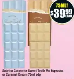 Chemist Warehouse Sabrina Carpenter Sweet Tooth Me Espresso or Caramel Dream edp offer