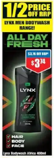 Chemist Warehouse Lynx Bodywash Africa offer