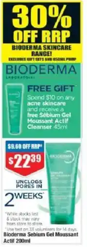 Chemist Warehouse Bioderma Sebium Gel Moussant Actif offer