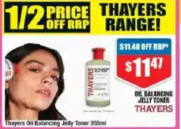 Chemist Warehouse Thayers Oil Balancing Jelly Toner offer