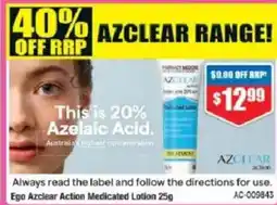 Chemist Warehouse Ego Azclear Action Medicated Lotion offer