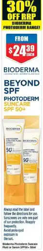 Chemist Warehouse Bioderma Photoderm Suncare Fluid or Serum SPF50+ offer
