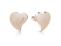 Bevilles Jewellery Guess Love Rose Gold Plated Guess Love Heart Stud Earrings offer