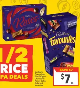 Supa Valu Cadbury Favourites or Chocolate Roses offer