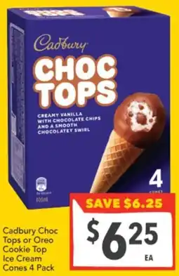 Supa Valu Choc Tops or Oreo Cookie Top Ice Cream Cones offer