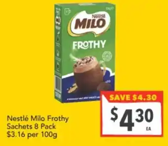 Supa Valu Nestlé Milo Frothy Sachets offer
