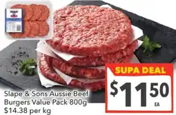 Supa Valu Slape & Sons Aussie Beef offer