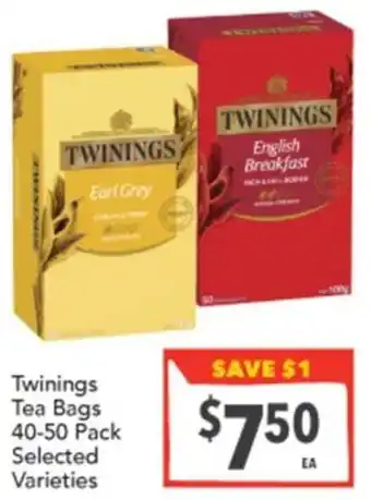Supa Valu Twinings Tea Bags offer