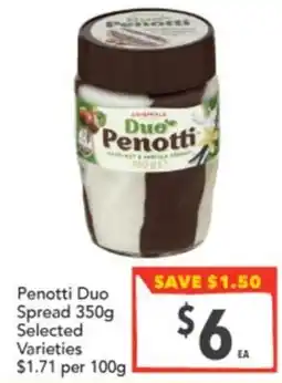 Supa Valu Penotti Duo Spread Selected Varieties offer