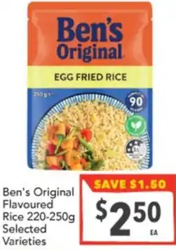 Supa Valu Ben's Original Flavoured Rice Selected Varieties offer