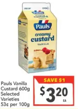 Supa Valu Vanilla Custard offer