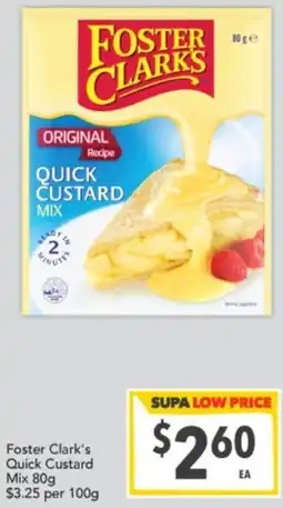 Supa Valu Foster Clark's Quick Custard Mix offer