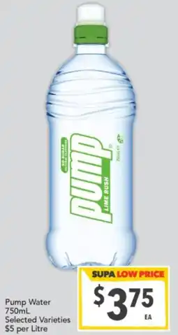 Supa Valu Pump Water Selected Varieties offer