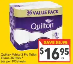 Supa Valu White 3 Ply Toilet Tissue offer