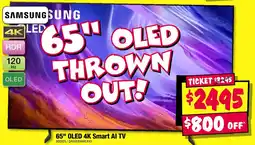 JB Hi-Fi 65" OLED 4K Smart AI TV offer