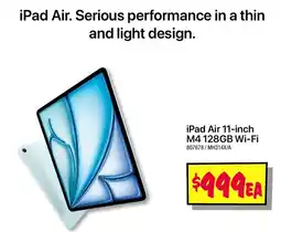 JB Hi-Fi iPad Air 11-inch M4 128GB Wi-Fi offer