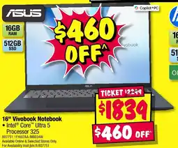 JB Hi-Fi 16" Vivobook Notebook offer