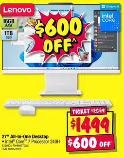 JB Hi-Fi 27" All-In-One Desktop offer