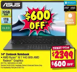 JB Hi-Fi 14" Zenbook Notebook offer