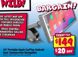 JB Hi-Fi 10" Portable Apple CarPlay Android Auto Touchscreen Navigation offer