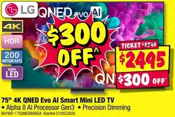 JB Hi-Fi 75" 4K QNED Evo Al Smart Mini LED TV offer
