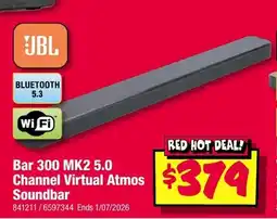 JB Hi-Fi Bar 300 MK2 5.0 Channel Virtual Atmos Soundbar offer