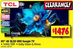 JB Hi-Fi 85" 4K QLED UHD Google TV offer
