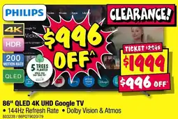 JB Hi-Fi 86" QLED 4K UHD Google TV offer