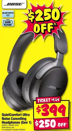 JB Hi-Fi QuietComfort Ultra Noise Cancelling Headphones offer