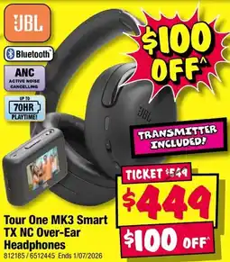 JB Hi-Fi Tour One MK3 Smart TX NC Over-Ear Headphones offer