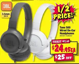 JB Hi-Fi Tune 500 Wired On-Ear Headphones offer