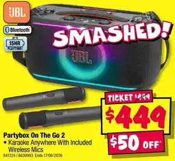 JB Hi-Fi Partybox On The Go 2 offer