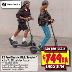 JB Hi-Fi E2 Pro Electric Kick E2 Pro Electric Kick Scooter* offer