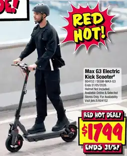 JB Hi-Fi Max G3 Electric Kick Scooter offer